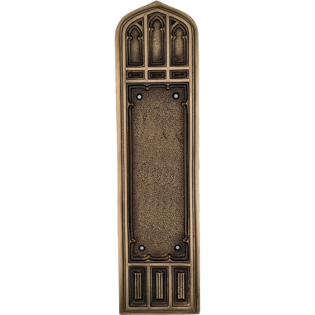 12 1/4 Inch Gothic Push Plate COPPER MOUNTAIN HARDWARE