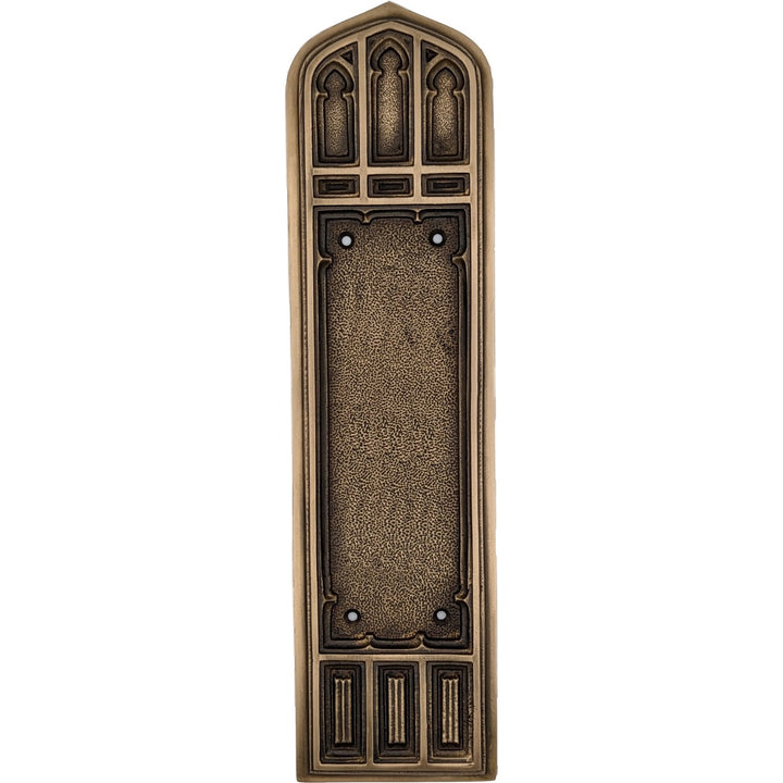 12 1/4 Inch Gothic Push Plate COPPER MOUNTAIN HARDWARE