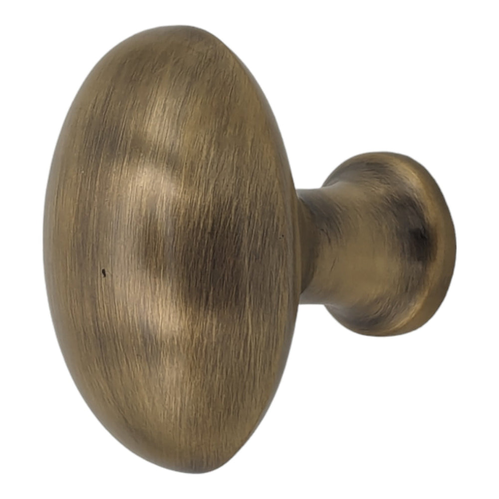 COPPER MOUNTAIN HARDWARE 1 1/2 Inch Large Traditional Solid Brass Egg Cabinet & Furniture Knob