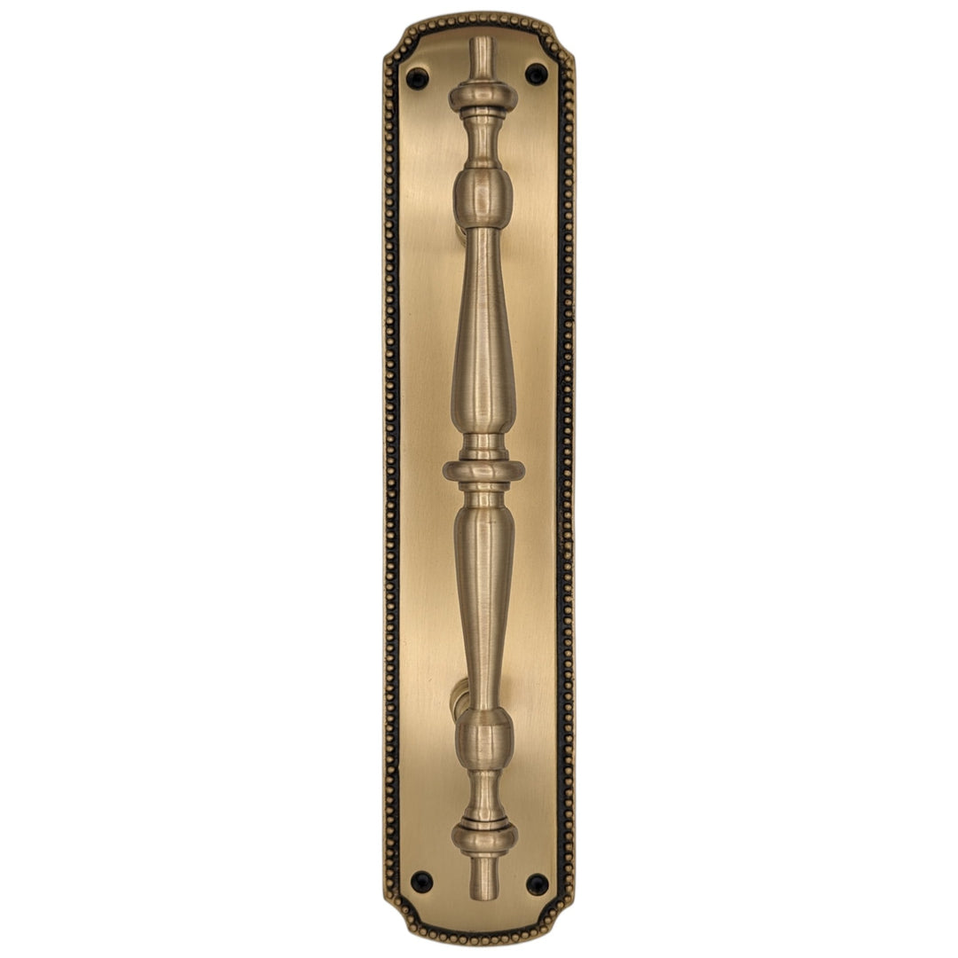 11 1/2 Inch Solid Brass Beaded Door Pull (Several Finishes Available) COPPER MOUNTAIN HARDWARE