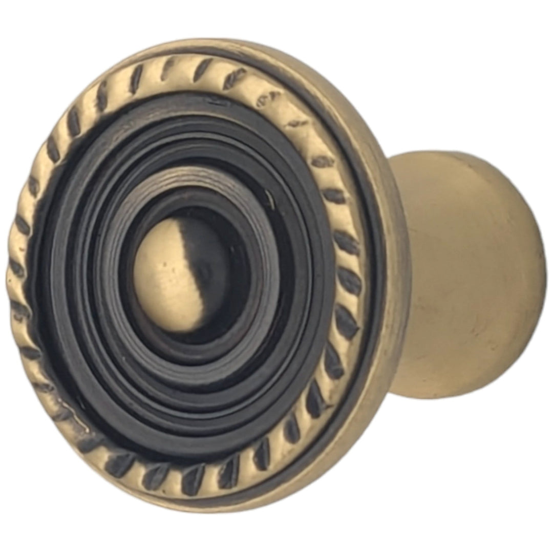 COPPER MOUNTAIN HARDWARE Solid Brass Art Deco Beaded Circle Cabinet & Furniture Knob