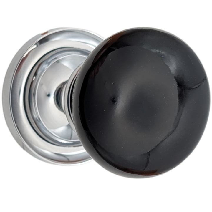 Magnifique™Classic Door Set with Black Porcelain Knobs (Several Finishes Available)