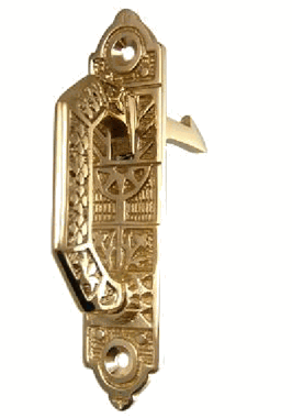 3 7/8 Solid Brass East Lake Pattern Cabinet Latch COPPER MOUNTAIN HARDWARE