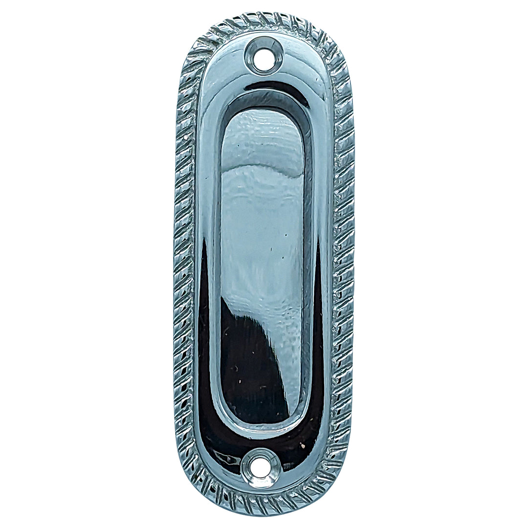 Georgian Rope Oval Pocket Door Pull (Several Finishes Available)