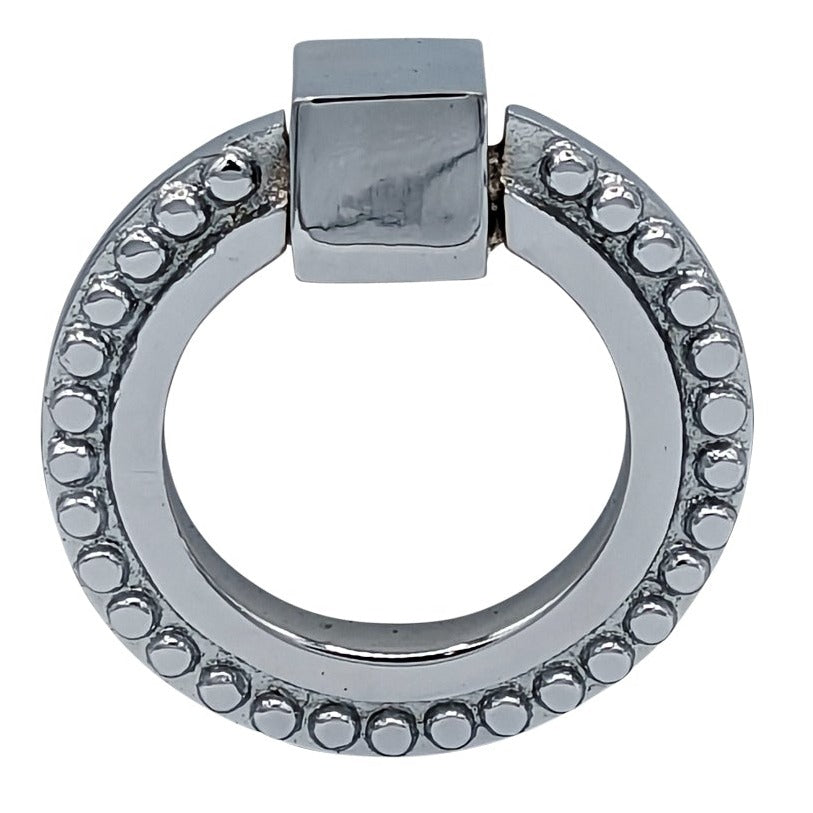 2 Inch Solid Brass Beaded Drawer Ring Pull COPPER MOUNTAIN HARDWARE