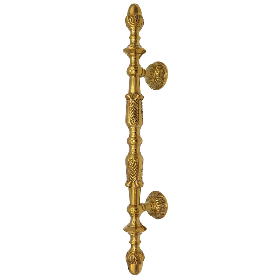 11 3/4 Inch (6 Inch C-C) Solid Brass French Empire Door Pull COPPER MOUNTAIN HARDWARE