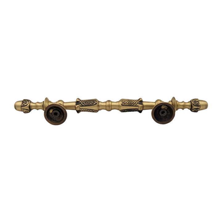 11 3/4 Inch (6 Inch C-C) Solid Brass French Empire Door Pull COPPER MOUNTAIN HARDWARE