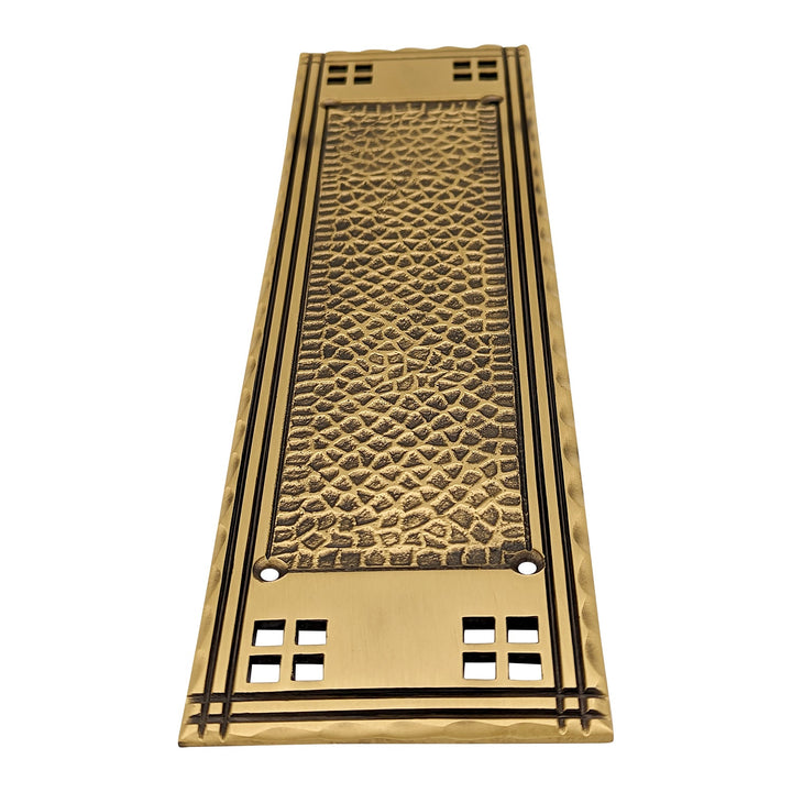12 Inch Craftsman Style Push Plate COPPER MOUNTAIN HARDWARE