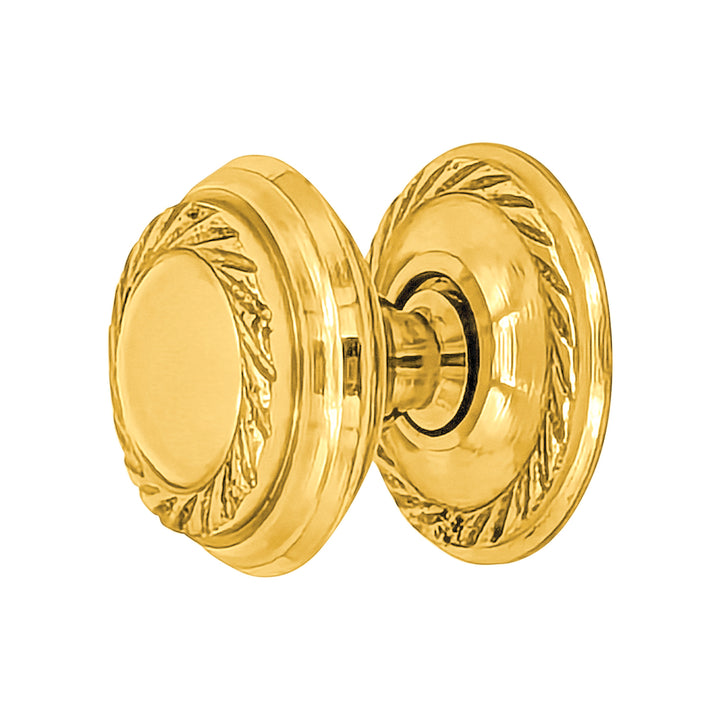 1 Inch Solid Brass Georgian Roped Round Cabinet & Furniture Knob