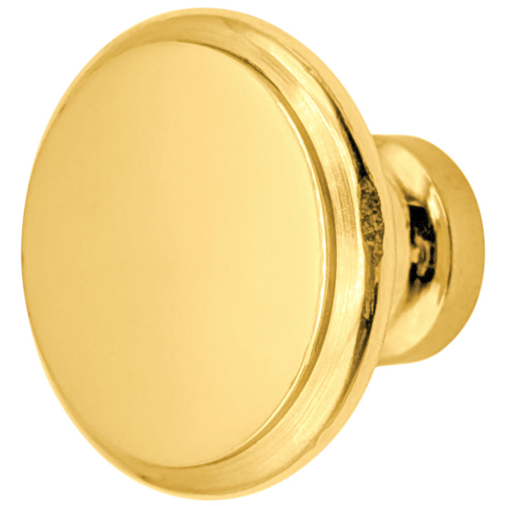 1 1/2 Inch Brass Flat Top Cabinet Knob (Several Finishes Available)