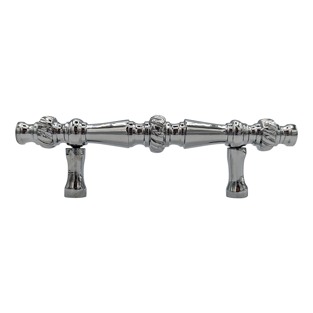 5 Inch Overall (3 Inch c-c) Solid Brass Georgian Roped Style Pull (Several Finishes Available)