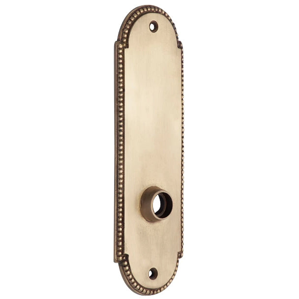 Beaded Arched Solid Brass Backplate (Several Finish Options)