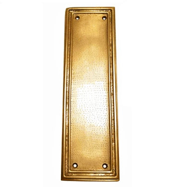 10 Inch Solid Brass Classic Style Push Plate (Several Finishes Available) COPPER MOUNTAIN HARDWARE