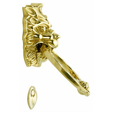 Regal Lion 8 3/8 Inch Brass Door Knocker (Several Finishes Available)