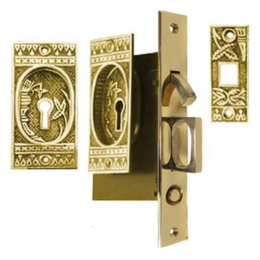 Broken Leaf Single Pocket Privacy (Lock) Style Door Set