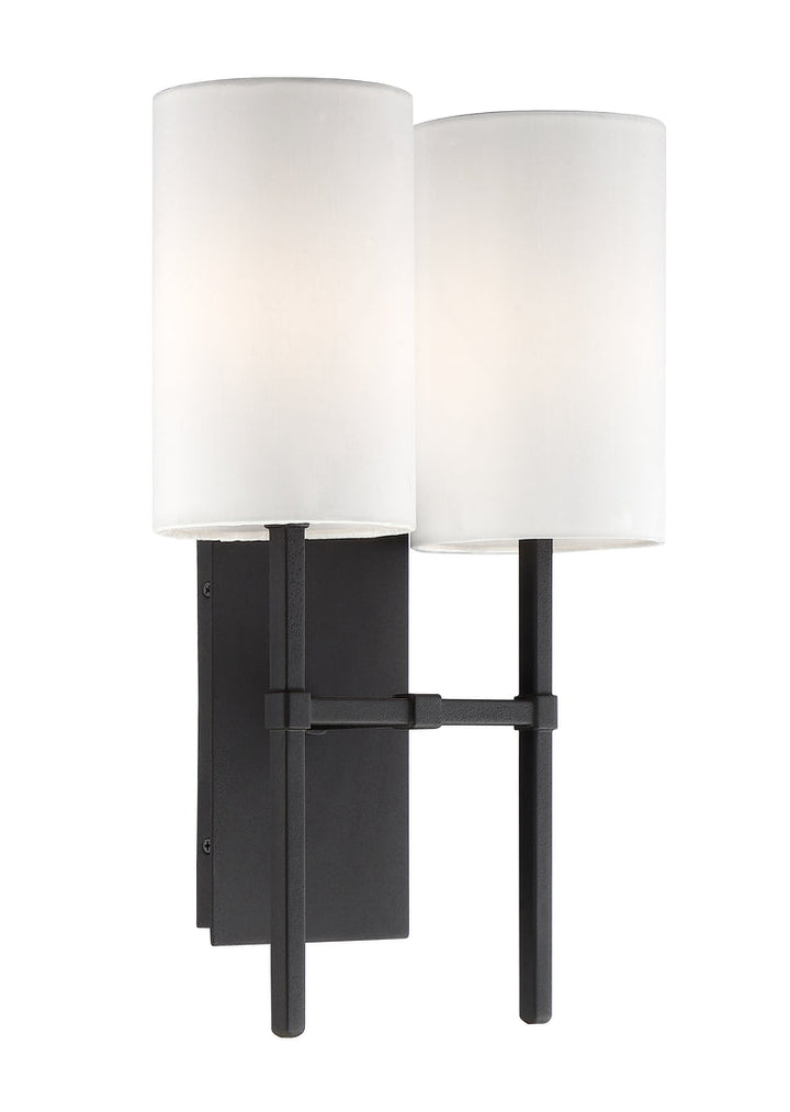 Crystorama Crystorama Veronica 2 Light Black Forged Sconce
