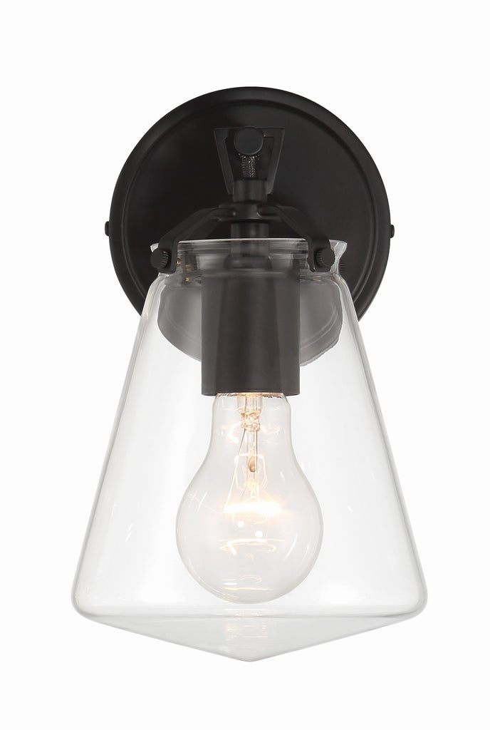 Crystorama Crystorama Voss 1 Light Matte Black Sconce