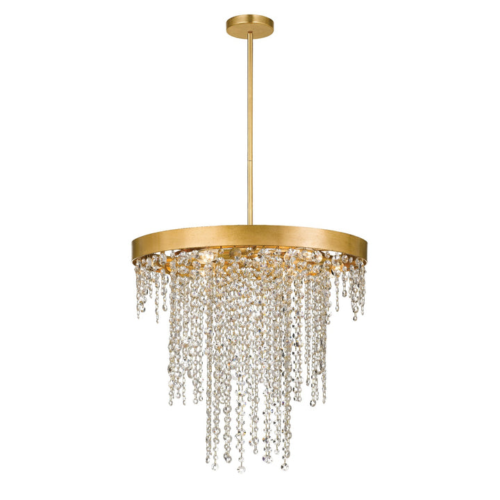 Crystorama Crystorama Winham 6 Light Antique Gold Crystal Chandelier