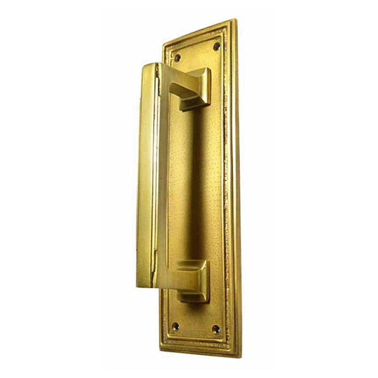 10 inch Solid Brass Classic Style Pull Plate (Several Finishes Available) COPPER MOUNTAIN HARDWARE