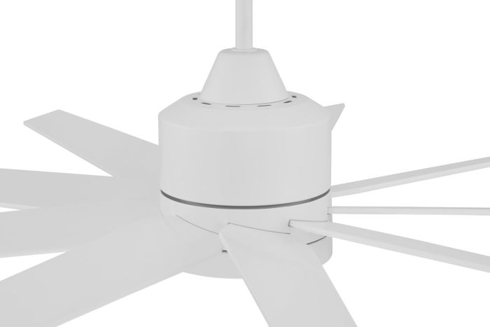 ##Antique Hardware## 60" Champion Indoor/Outdoor (Damp) in Matte White w/ Matte White Blades