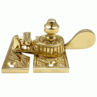 Oriental Pattern Solid Brass Sash Lock