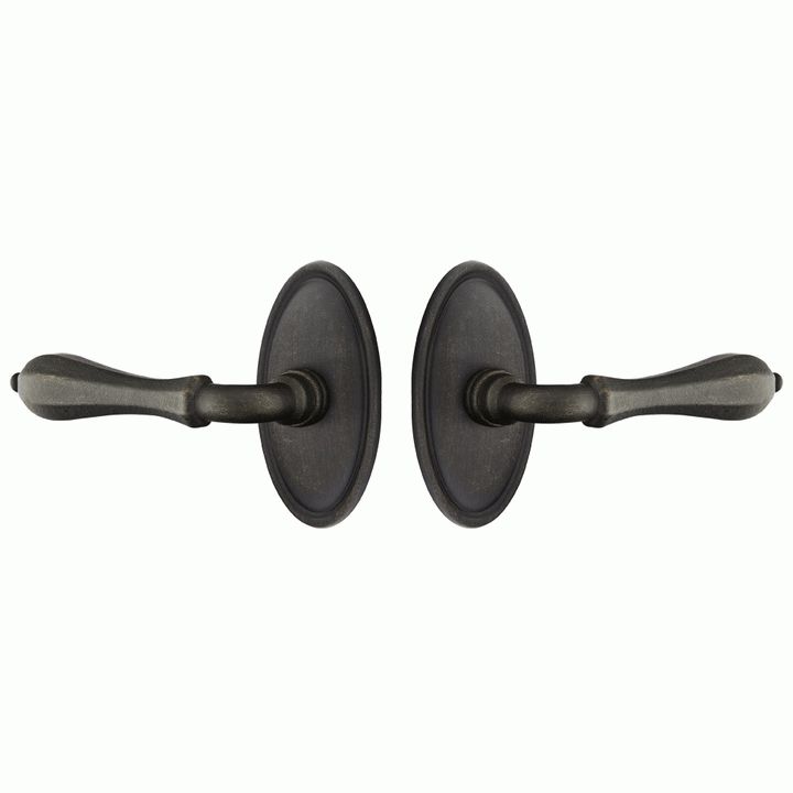 Solid Brass Lost Wax Octagon Lever With Oval Rosette EMTEK