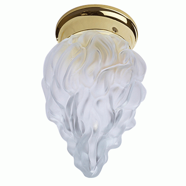 Glass Flame Light Fixture (Polished Brass Finish) COPPER MOUNTAIN HARDWARE