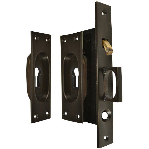 Traditional Rectangular Pocket Privacy (Lock) Door Set