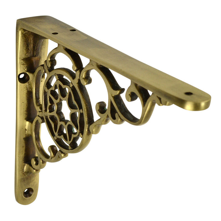 6 3/4 Inch Solid Brass Star Shape Shelf Bracket
