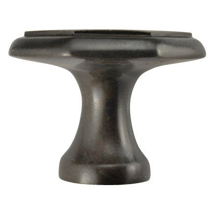 1 5/8 Inch Solid Brass Octagonal Cabinet Knob Black Bronze Finish COPPER MOUNTAIN HARDWARE
