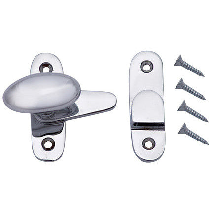 Traditional Solid Brass Oval Knob Latch Set (Several Finish Options)