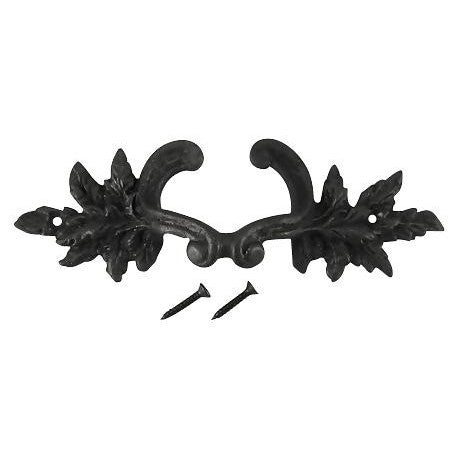 6 Inch (4 3/8 Inch C-C) Solid Brass Ornate French Leaves Pull
