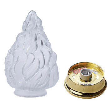 Glass Flame Light Fixture (Polished Brass Finish) COPPER MOUNTAIN HARDWARE