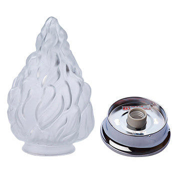 Glass Flame Light Fixture (Polished Chrome Finish) COPPER MOUNTAIN HARDWARE