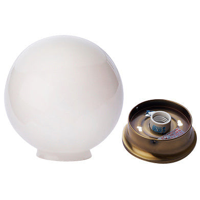 Sphere Glass Overhead Light Fixture (Antique Brass Finish) COPPER MOUNTAIN HARDWARE