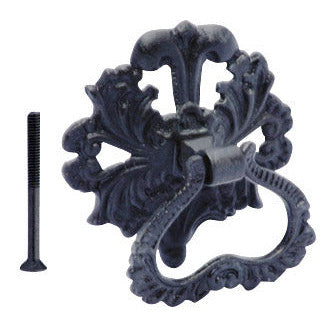 3 Inch Victorian Leaves Drop Ring Pull