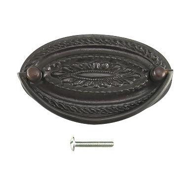 4 Inch Solid Brass Oval Bail Style Pull (Several Finishes Available)