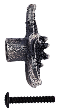 1 3/4 Inch Ocean Seaside Nautical Solid Pewter Decorative Starfish Cabinet & Furniture Knob