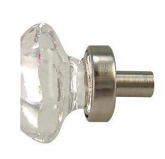 COPPER MOUNTAIN HARDWARE Crystal Clear Octagon Old Town Cabinet & Furniture Knob