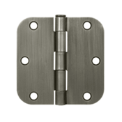 3 1/2 Inch x 3 1/2 Inch Steel Hinge (Antique Nickel Finish) DELTANA