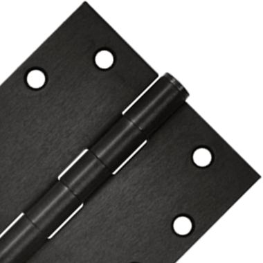 4 1/2 Inch x 4 1/2 Inch Heavy Duty Steel Hinge (Square Corner, Oil Rubbed Bronze Finish) DELTANA