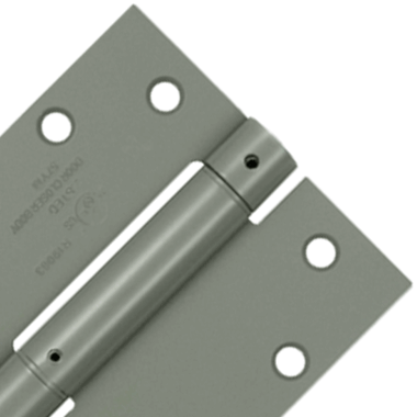 4 1/2 Inch x 4 1/2 Inch Steel Spring Hinge (Square Corner, White Finish) DELTANA