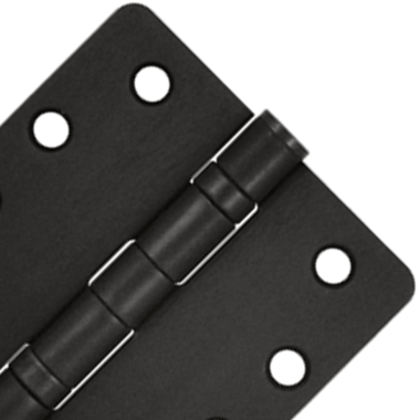 4 Inch x 4 Inch Ball Bearing Steel Hinge (1/4 Radius Corner, Oil Rubbed Bronze Finish) DELTANA
