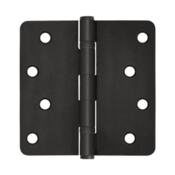 4 Inch x 4 Inch Ball Bearing Steel Hinge (1/4 Radius Corner, Oil Rubbed Bronze Finish) DELTANA