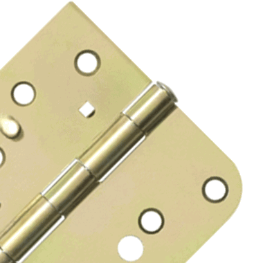 4 Inch x 4 Inch Steel Hinge (5/8 Radius x Square Corner, Zinc Dichromate Finish) DELTANA