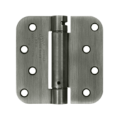 4 Inch x 4 Inch Steel Spring Hinge (5/8 Radius Corner, Antique Nickel Finish) DELTANA
