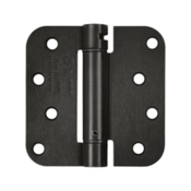 4 Inch x 4 Inch Steel Spring Hinge (5/8 Radius Corner, Oil Rubbed Bronze Finish) DELTANA