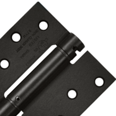 4 Inch x 4 Inch Steel Spring Hinge (Square Corner, Oil Rubbed Bronze Finish) DELTANA