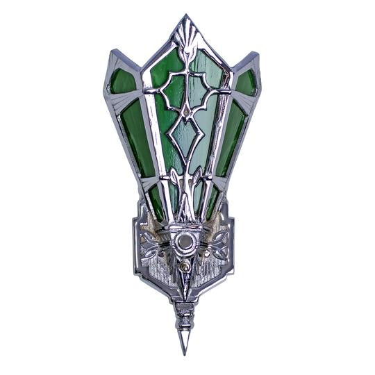 14 Inch Classic Art Deco Stained Glass Deco Green Shade Wall Sconce LUMEN ARIA